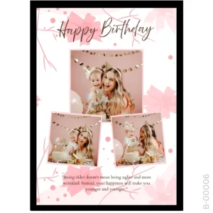 The Pink Brush Edition – Abstract Birthday Collage