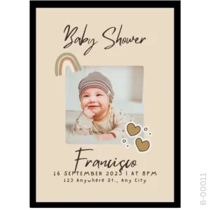 The Boho Rainbow Edition – Baby Shower Invitation Frame