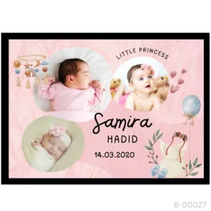 Baby Girl Photo Frame – Pink "Little Princess"