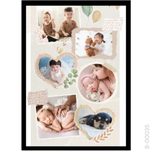 Sibling Love Scrapbook – Heart & Grid Photo Design