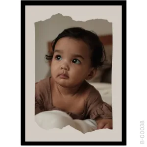 Modern Torn Edge Frame – Beige Aesthetic Design