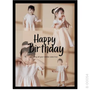 Chic Studio Collage – "Happy Birthday" Script Design