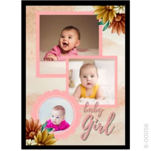 The Vintage Bloom Edition – Scalloped Border Baby Girl Frame