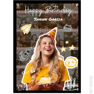 Birthday Storyboard Collage – Movie Star Theme Design