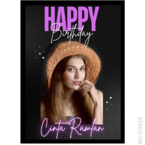 The Neon Glow Edition – Modern Arch Birthday Frame