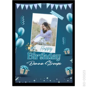 Cool Blue Celebration Collage – Floating Gift Box Design
