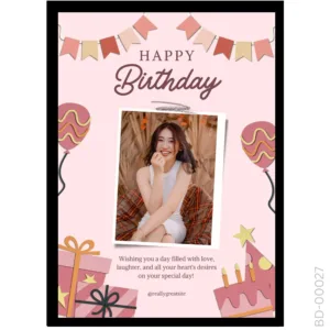 The Pastel Party Edition – Pink Birthday Wish Frame
