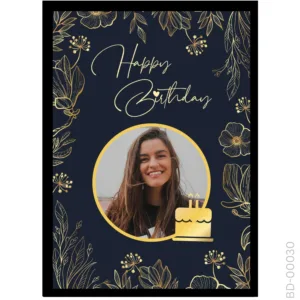 The Golden Bloom Edition – Navy Luxury Birthday Frame