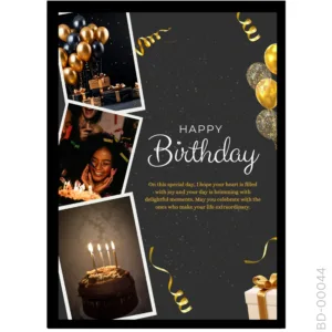 The Midnight Glamour Edition – Black & Gold Party Frame