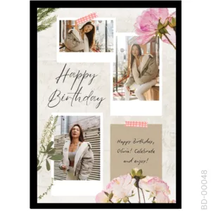 Cottagecore Birthday Storyboard – Textured Beige Frame