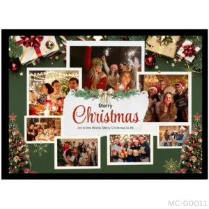 Festive Green Memory Dump – Ripped Paper Christmas Art