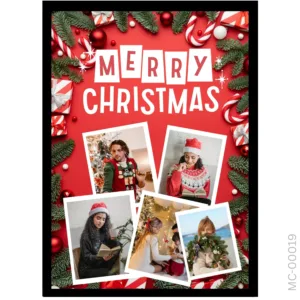 The Candy Cane Garland Edition – Festive Block Text Frame