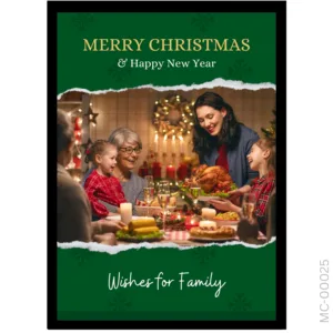 Elegant Christmas Dinner Portrait – Multi-Generational Art