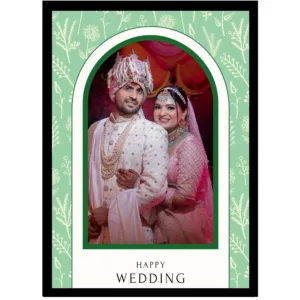 Mint Green Garden Collage – Modern Arch Style A4 Frame