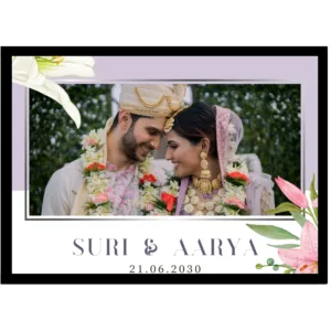 The Lilac Lily Edition – Vertical Name Wedding Frame