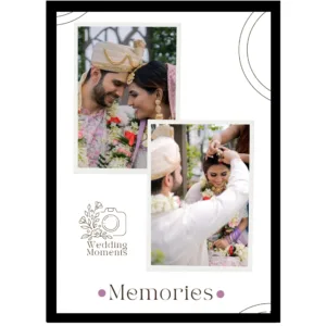 Wedding Moments Collage – Minimalist Camera Art Frame