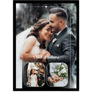 Minimalist White Line Collage – 3 Photo Editorial Frame