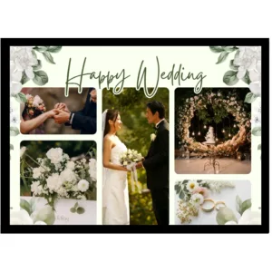 Fresh Floral Storyboard – White & Green Wedding Collage
