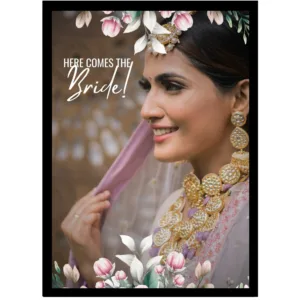 Elegant Floral Bride Frame – Solo Portrait Design