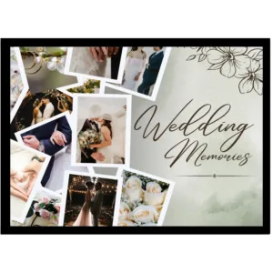Modern Puzzle Style Frame – "Wedding Memories" Art Design
