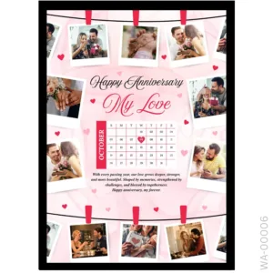 The Clothespin Memory Edition – Anniversary Calendar Frame