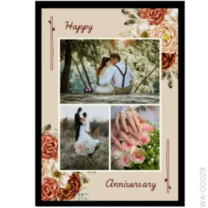 Vintage Floral Story Strip – Custom Name Anniversary Art
