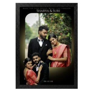 Personalized Couple Photo Frame with Name & Date | Custom Wedding, Anniversary & Engagement Gift | Premium HD Photo Frame for Couples (9x13 Inch)